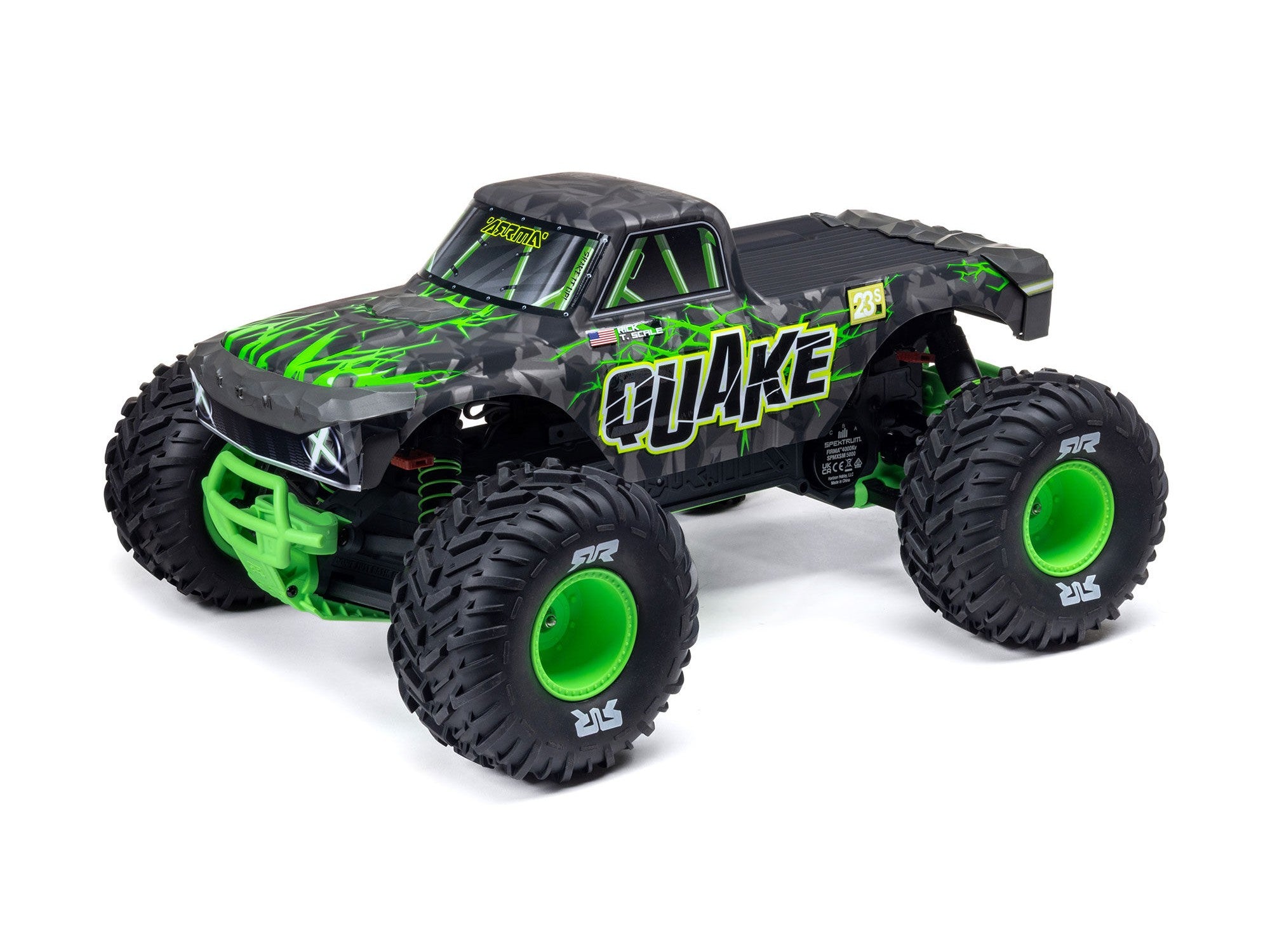 Arrma 1/10 QUAKE 223S DSC 2WD RTR Brushless Monster Truck - Green