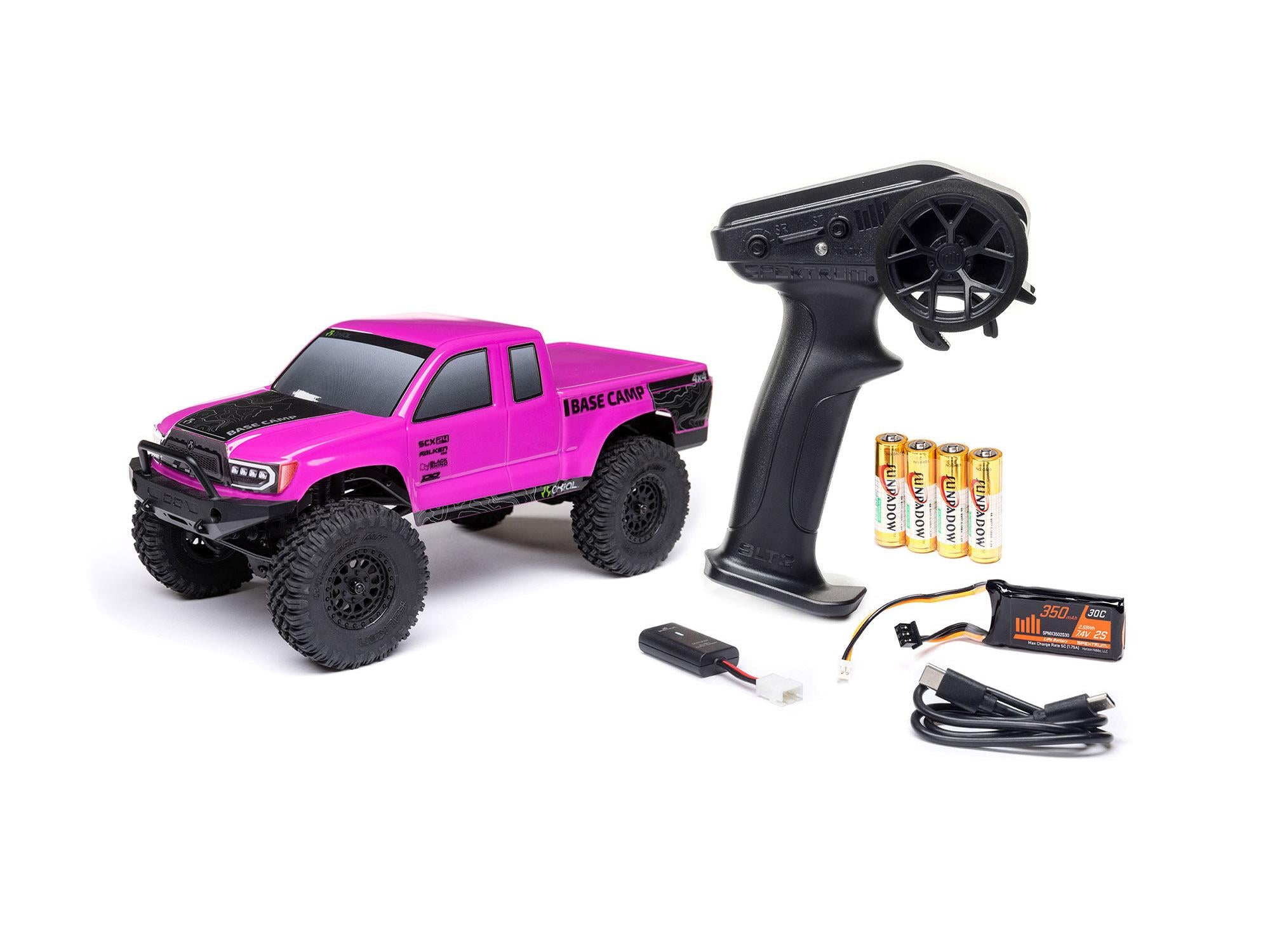 Axial 1/24 SCX24 Base Camp 4WD Rock Crawler RTR Pink - C-AXI-1219T3