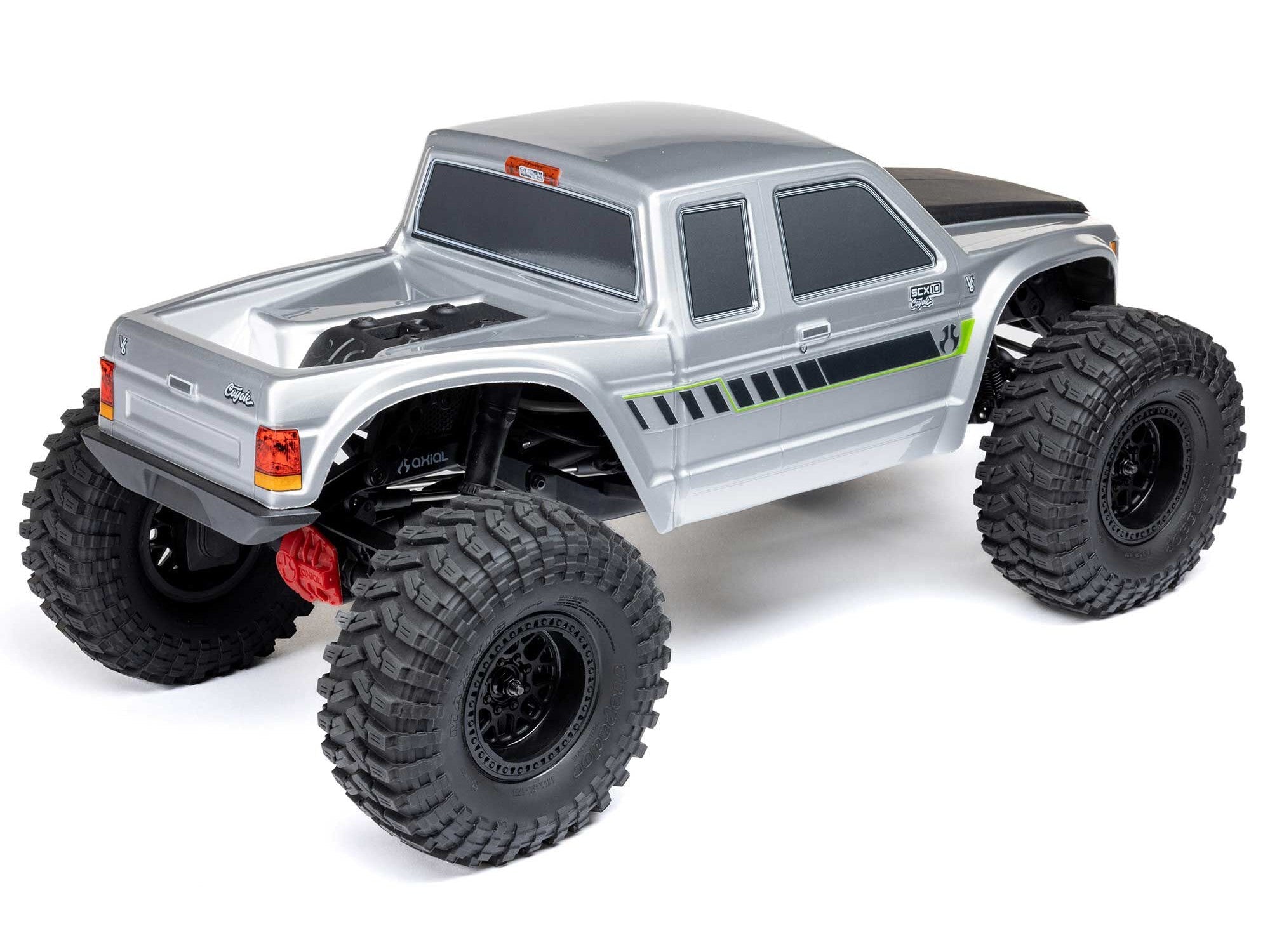 Axial 1/10 SCX10 III Coyote 4X4 RTR Brushed Rock Crawler, Silver Axial