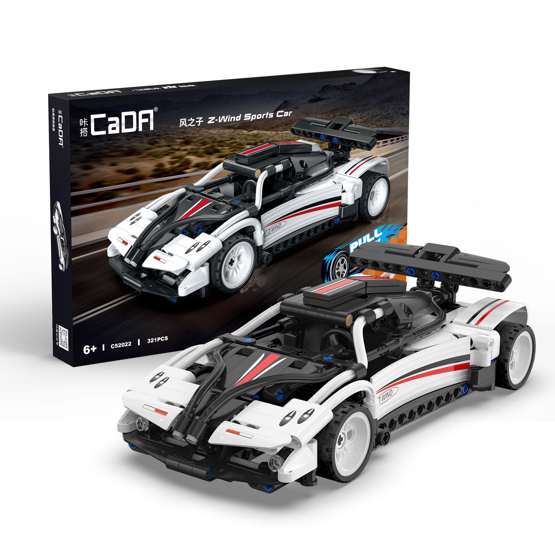 CaDA 1:18 Pull back racing car C52022W