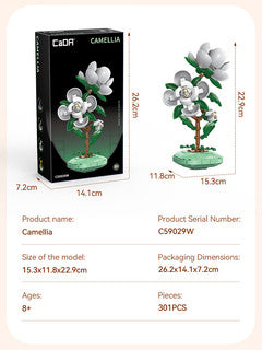 CaDa Camellia Building Block Planter - 301 Pcs C59029W