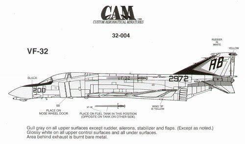 McDonnell F-4B Phantom 152972 AB/200 VF-32 Swordsmen USS JFK CAG