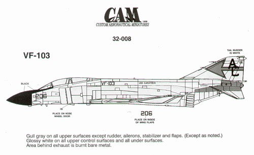 McDonnell F-4J Phantom 157299 VF-103 Sluggers AC/206 USS Saratoga