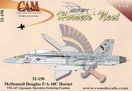 McDonnell-Douglas F/A-18C (1) 163708 NG/400 VFA-147 Argonauts CAG USS John.C.Stennis 2002