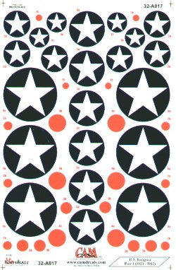 U.S. National Insignia Part 1. 1923-1942. White star on blue disc, with or without red dot