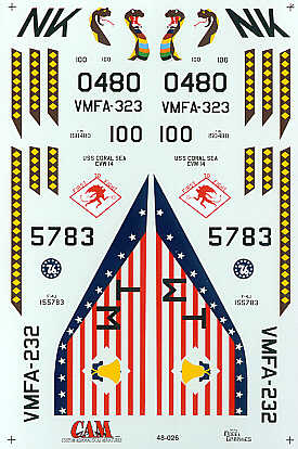 McDonnell F-4N Phantom 151463 WS/4 VMFA-323 Death Rattlers; F-4J Phantom 155783 WT/76 VMFA-232 Bi-Centennial