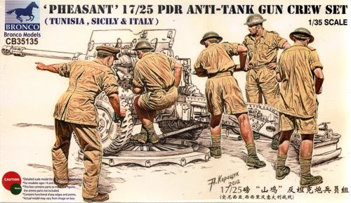British 17pdr / 25 Pdr Anti-tank Gun Crew Set (designed to be used with Airfix and Bronco Models kits)