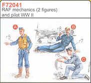 2 RAF Mechanics and Pilot WWII