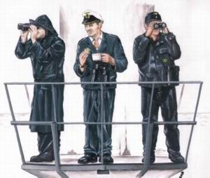 3 x crew figures for U-Boat Type VIIc (designed to be used with Revell kits) (U-Boot/U-Boat/U Boat/U Boot/Submarines)