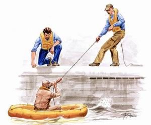 USS Gato Class crew x 3 and dingy (self guard set 2) (designed to be used with Revell kits) WWII US Submarine crew figures