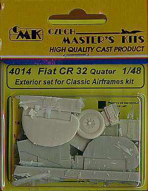 Fiat CR.32 exterior. Separate flaps, wheels, guns etc. for the Classic Airframe kit. (designed to be used with Classic Airframe and Special Hobby kits) (Special Hobby sold out November 2023)