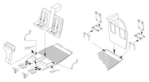 Hughes MD-500D – interior set for Police and Civil versions (designed to be used with Academy kits)
