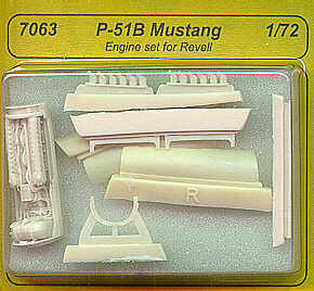 North-American P-51B Mustang engine, exhausts and panels (designed to be used with Revell kits) (discontinued May 2024)
