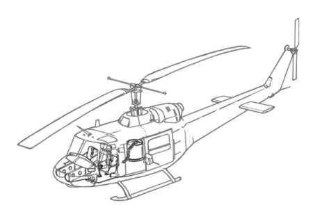 Bell UH-1B interior (designed to be used with Italeri kits