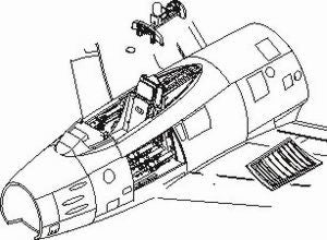 North-American F-86F Sabre interior (designed to be used with Academy kits)