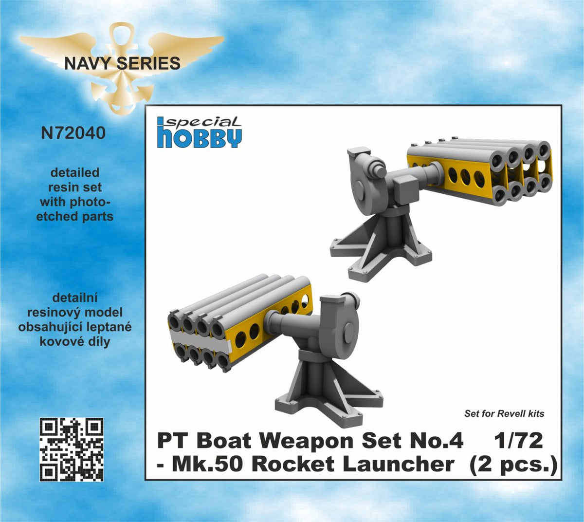 PT-109 Patrol Torpedo Boat Weapon Set No.4 - Mk.50 Rocket Launcher (2 pcs.) (designed to be used with Revell kits)