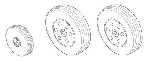 BAe Hawk T.1 - Wheels (designed to be used with Airfix kits) (discontinued May 2024)