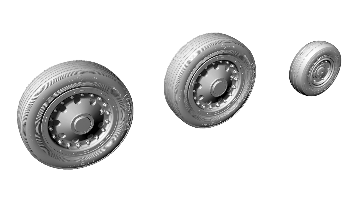 Lockheed F-104C Starfighter Wheels (designed to be used with Kinetic Model kits)