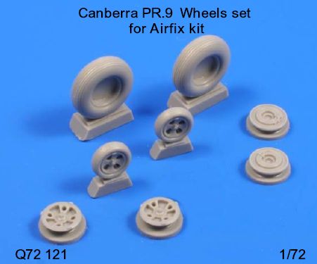 BAC/EE Canberra PR.9 wheels set (designed to be used with Airfix kits)