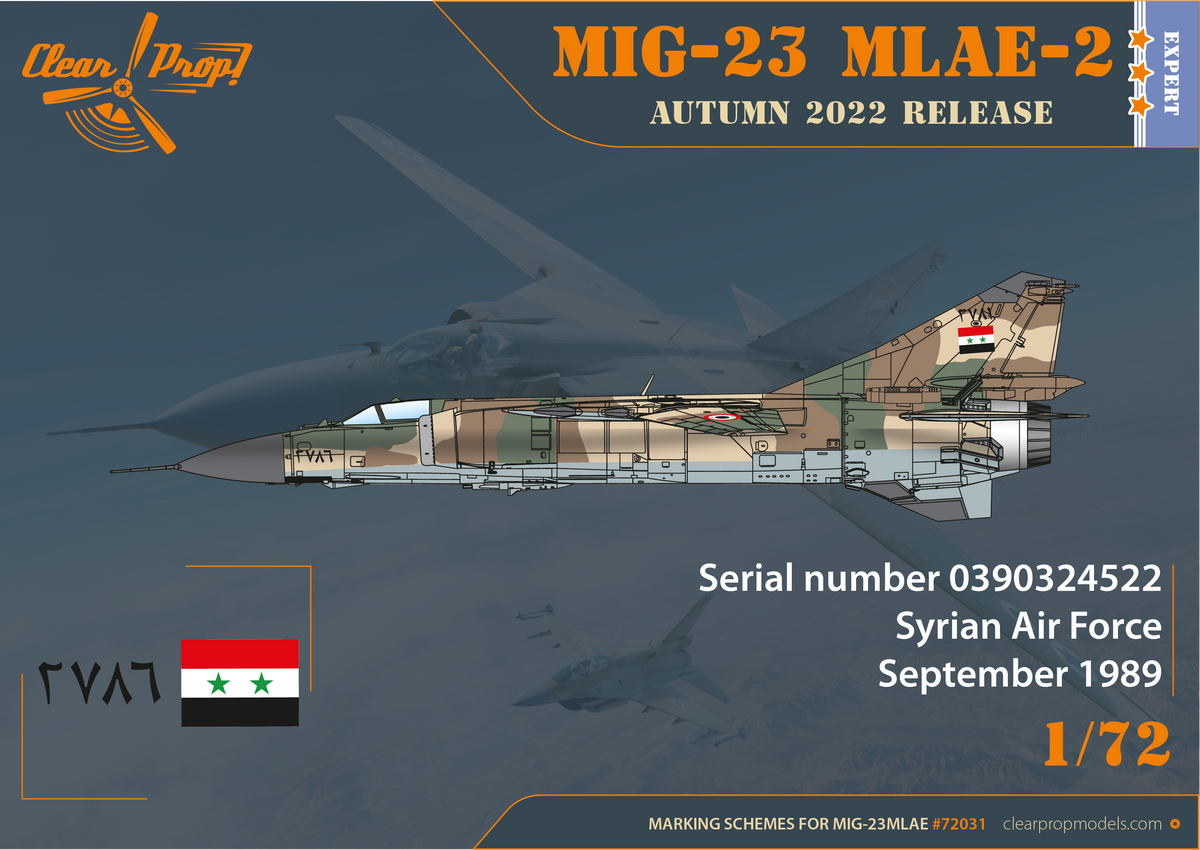 Mikoyan MiG-23MLAE-2 Flogger-G Expert kit (includes CPW7201)