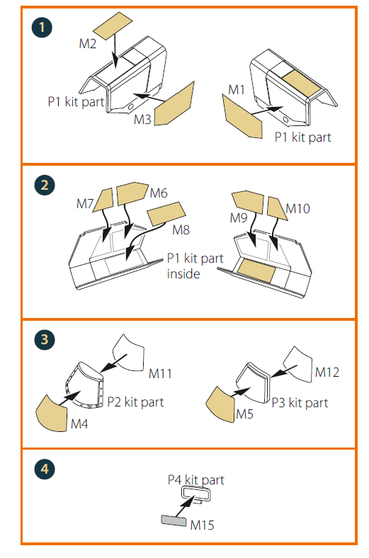 Henschel Hs-129B-2/Hs-129B-3 double-sided painting mask on 'yellow kabuki paper' (designed to be used with Takom kits)