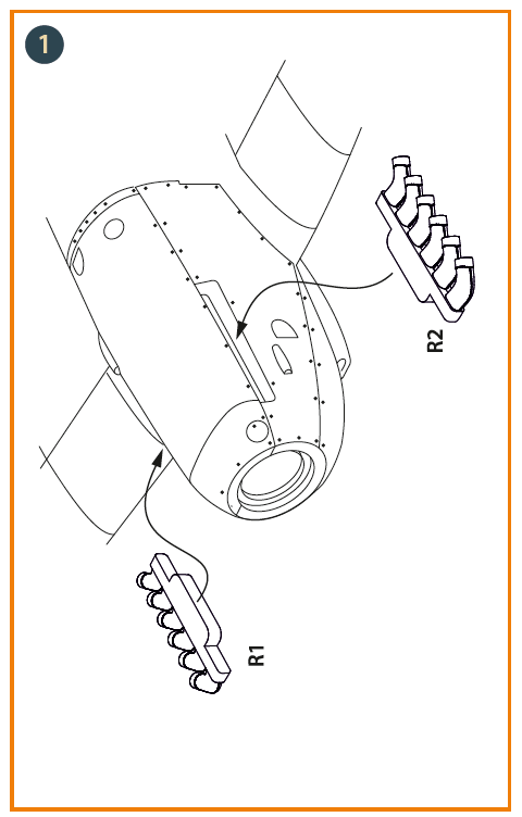 Supermarine Spitfire Mk.IXe exhausts (designed to be used with Airfix kits)