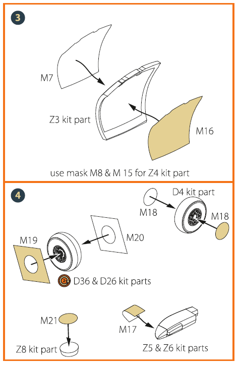 Grumman OV-1A/JOV-1A Mohawk wheels and canopy frame paint mask (outside only) 'yellow kabuki paper' (designed to be used with Clear Prop Models kits)