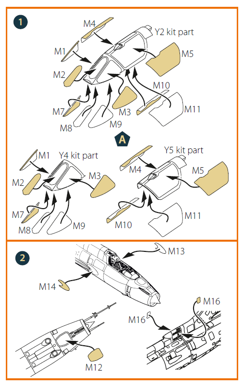 Sukhoi Su-17M3/4 double-sided painting mask on 'yellow kabuki paper' (designed to be used with Modelsvit kits