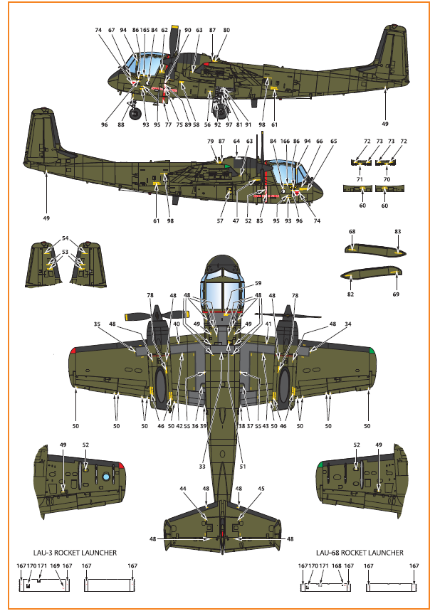 Grumman OV-1A/JOV-1A Mohawk decal set