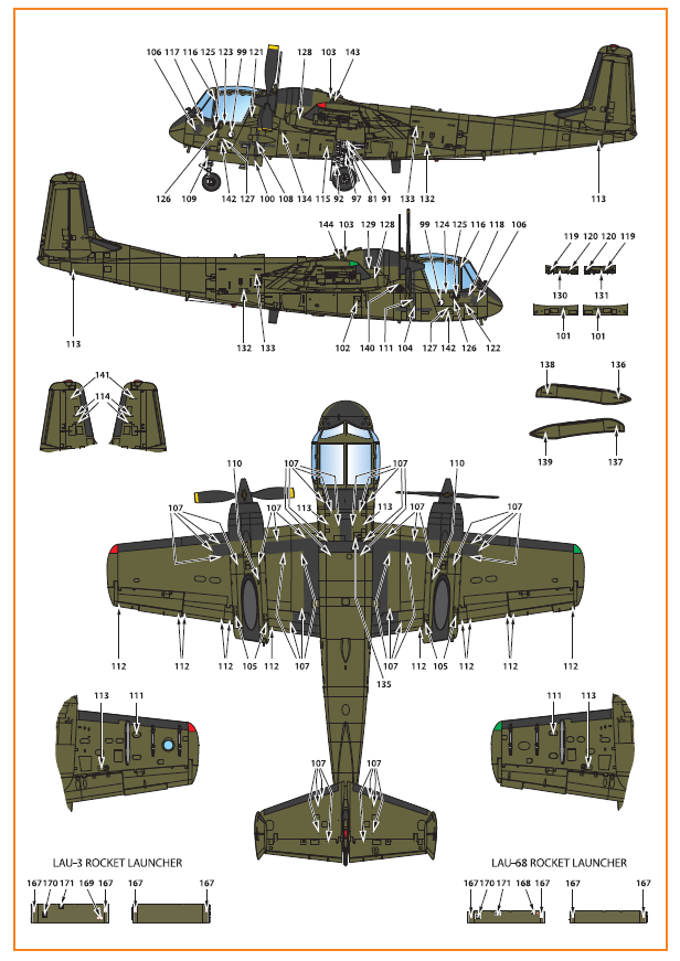 Grumman OV-1A/JOV-1A Mohawk decal set