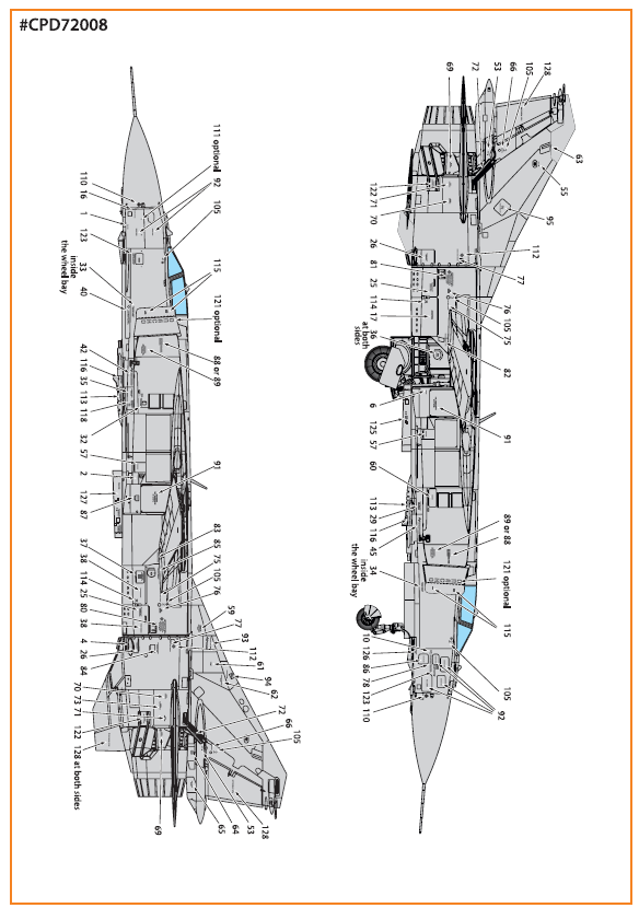 Mikoyan MiG-23ML, MiG-23MLA, MiG-23MLD, MiG-23P, MiG-23MLAE standard stencils (designed to be used with Clear Prop Models kits) and other