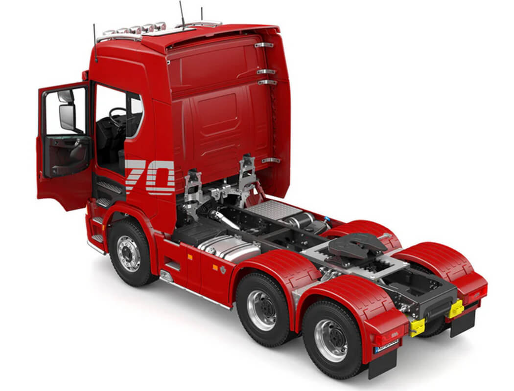 HuiNa Huina Scania K770S-100 6X6 Rc Haulage Truck Rtr - Red CY770S-R