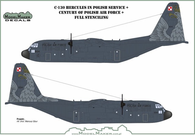 Lockheed C-130H Hercules in Polish service + Century of Polish Air Force + full stencilling