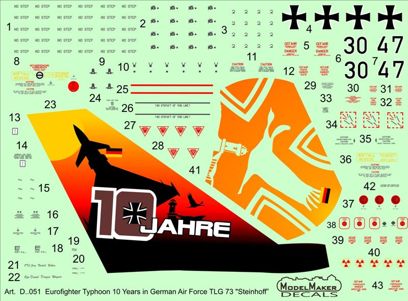 Eurofighter Typhoon 10 Years in German Air Force TLG 73 'Steinhoff'