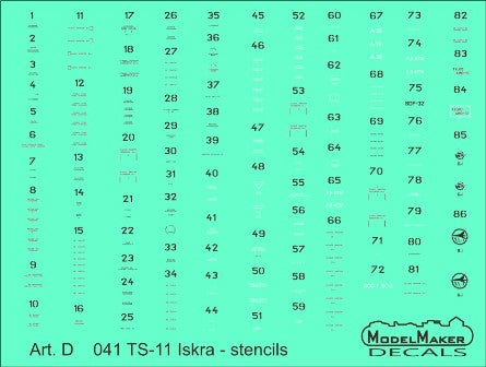 PZL TS-11 'Iskra' Stencils