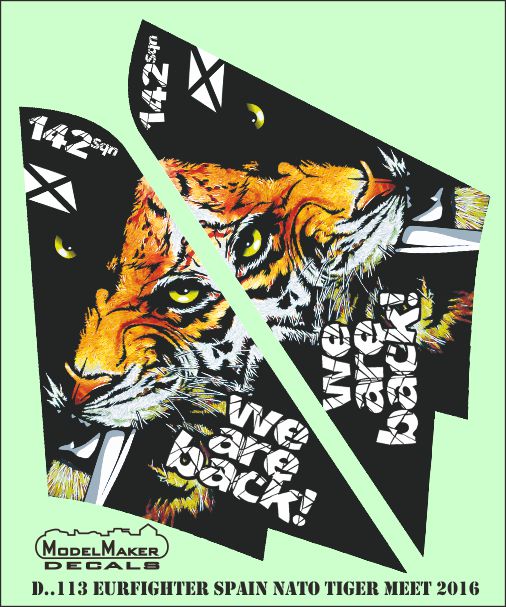Spanish Typhoon NATO Tiger Meet 2016 (includes sheet 112 stencils)