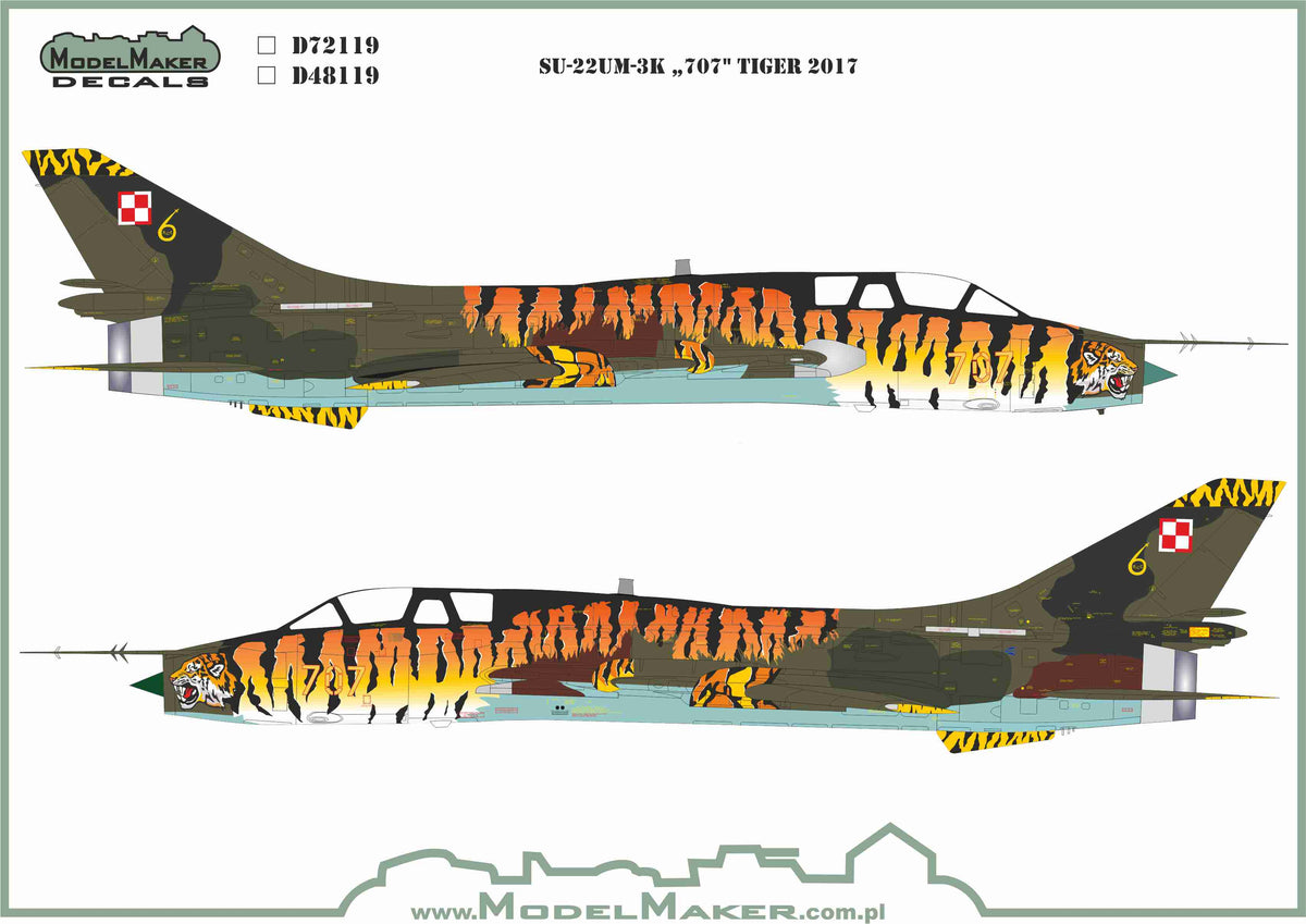 Sukhoi Su-22UM-3K '70' Tiger 2004 and 2017