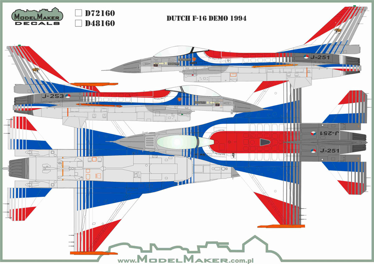 Dutch General-Dynamics F-16A Fighting Falcon Demo 1994