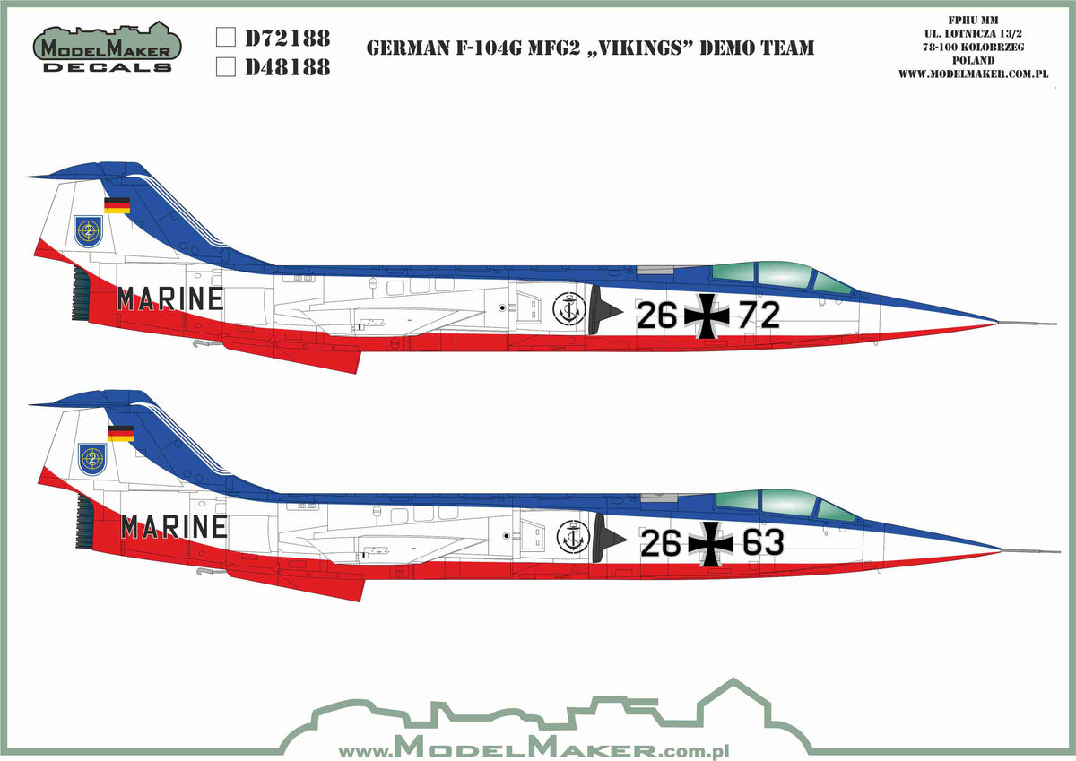 German Lockheed F-104G MFG2 'Vikings' DEMO TEAM