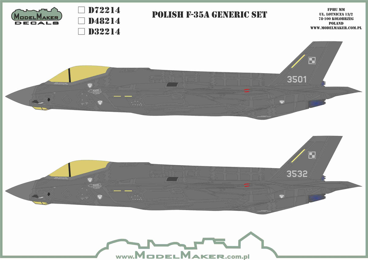 Polish Lockheed-Martin F-35A Lightning II generic set
