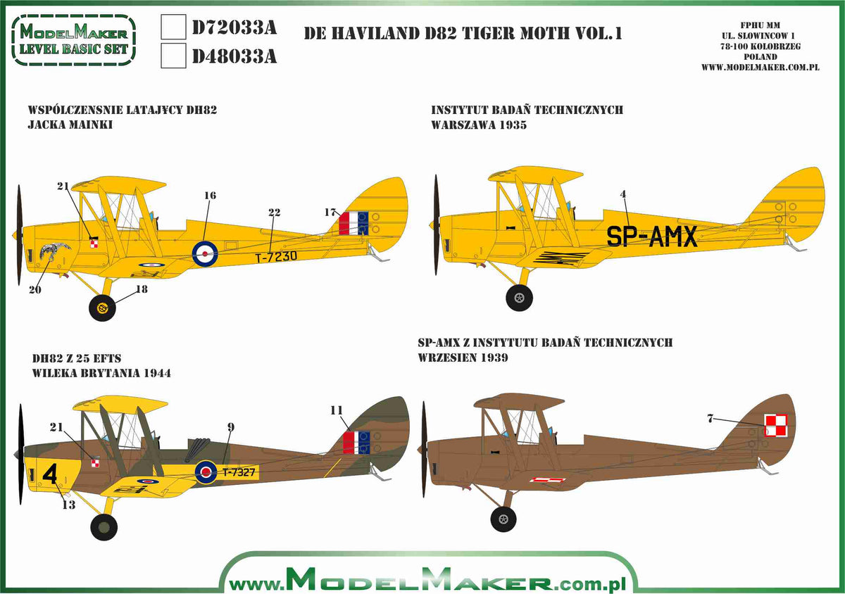 RE-PRINTED!!! de Havilland DH.82A Tiger Moth vol.1