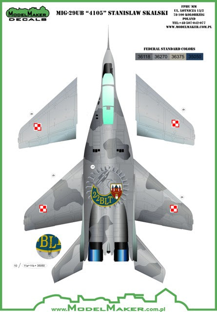 Mikoyan MiG-29UB '4105' Stanislaw Skalski
