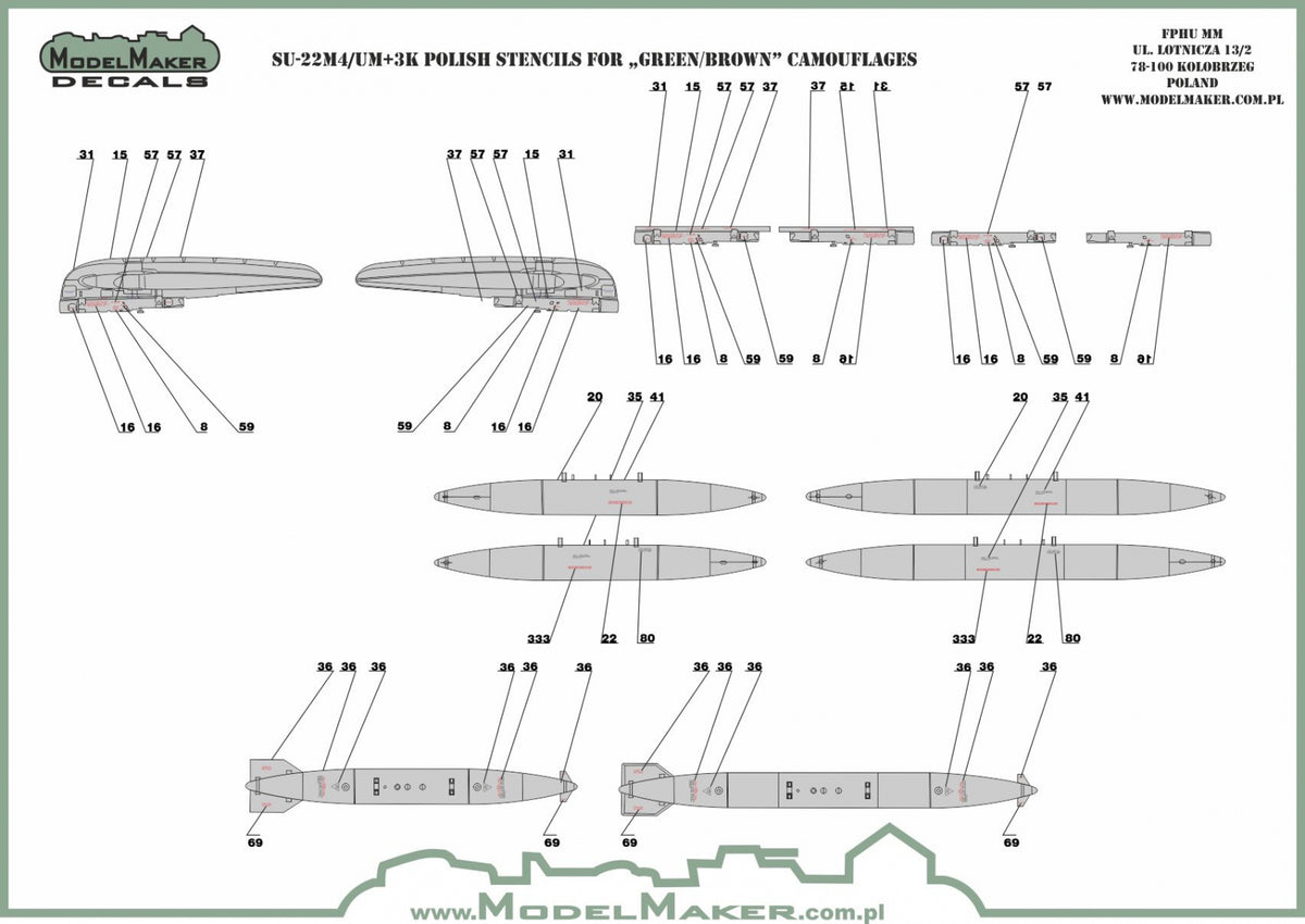 Sukhoi Su-22 Polish stencils