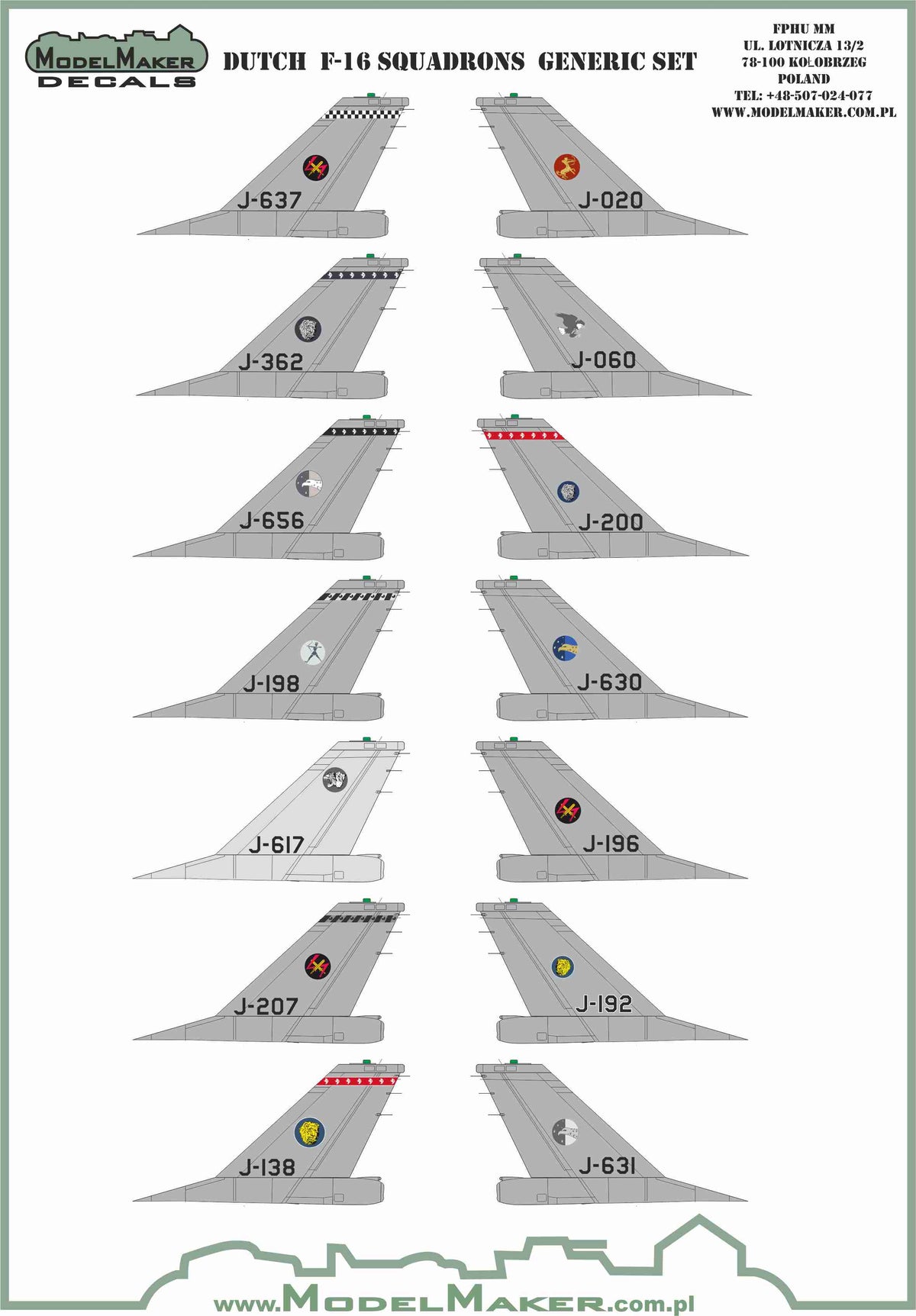 Dutch F-16 Squadrons - generic set
