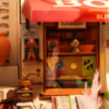 Rolife Corner Bookstore DIY Miniature House Kit DG164 4