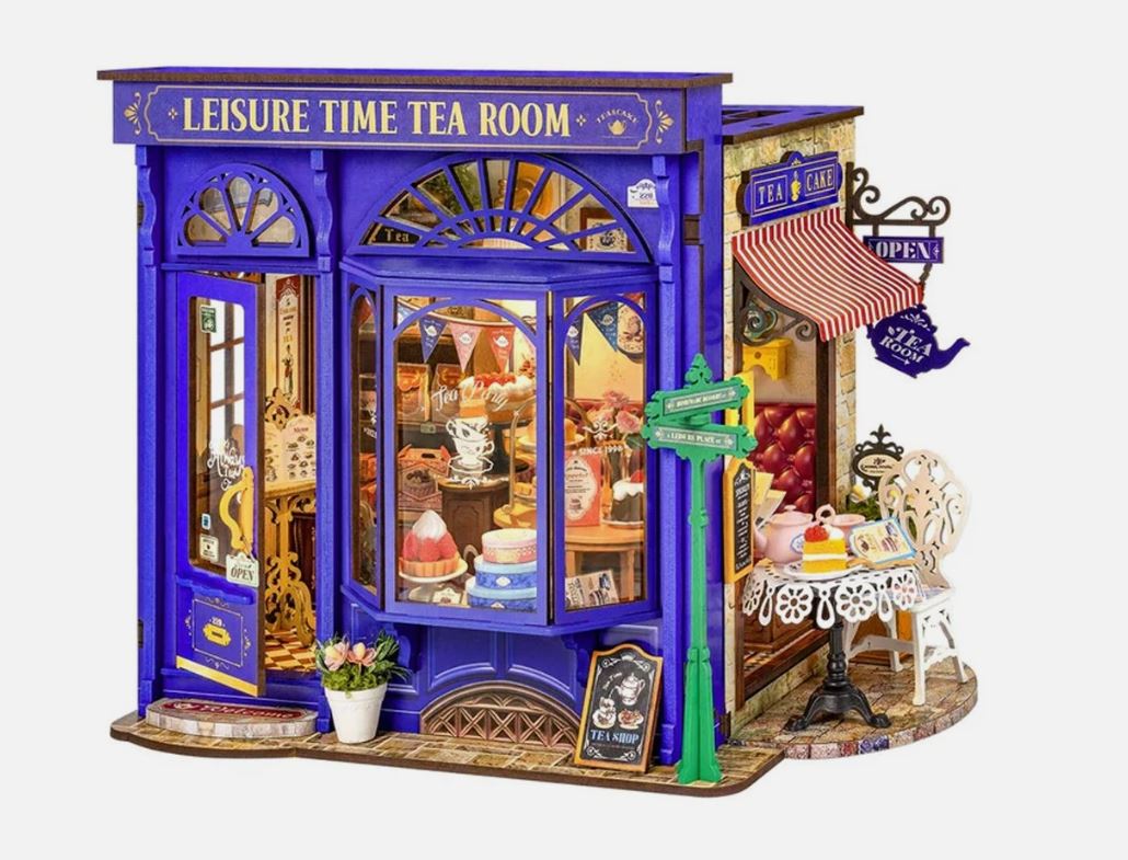 Rolife Leisure Time Tea Room DIY Miniature Dollhouse Model