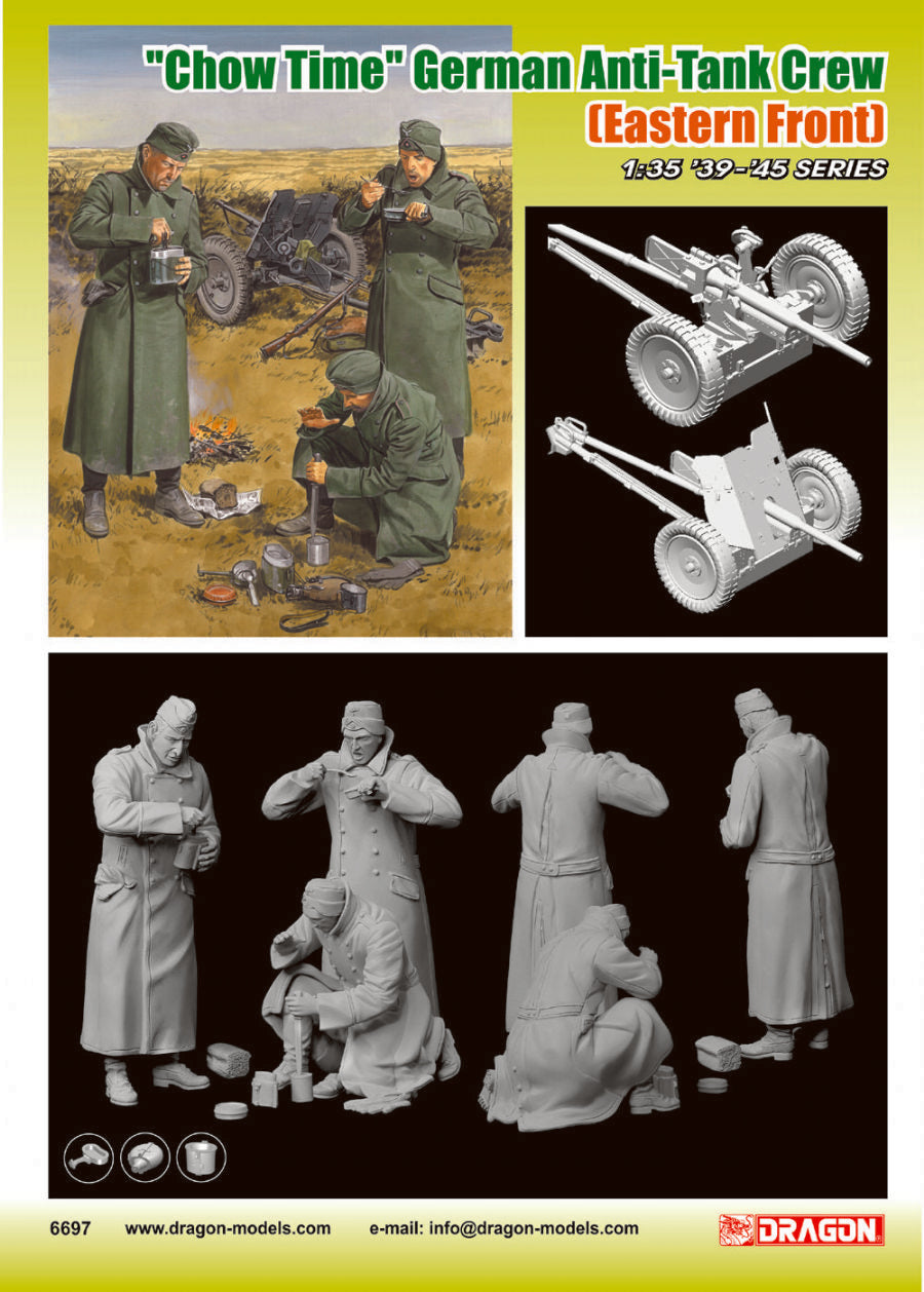 3.7cm Pak-35/36 with Anti-Tank Gun Crew 'Chow Time'