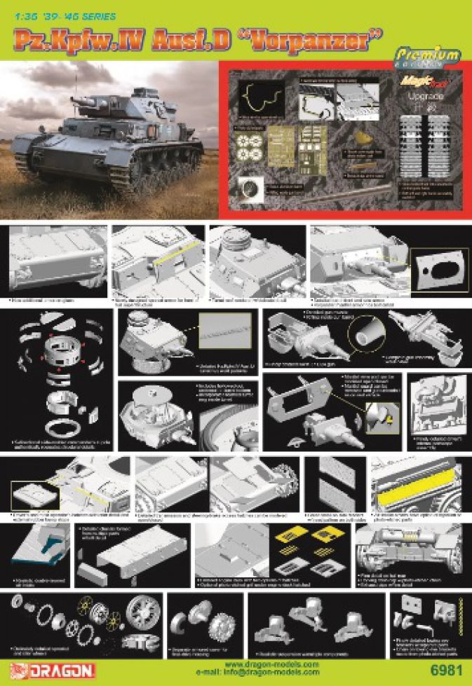 Dragon Pz.Kpfw.IV Ausf.D Vorpanzer- DN6981 - Military Vehicle Kits