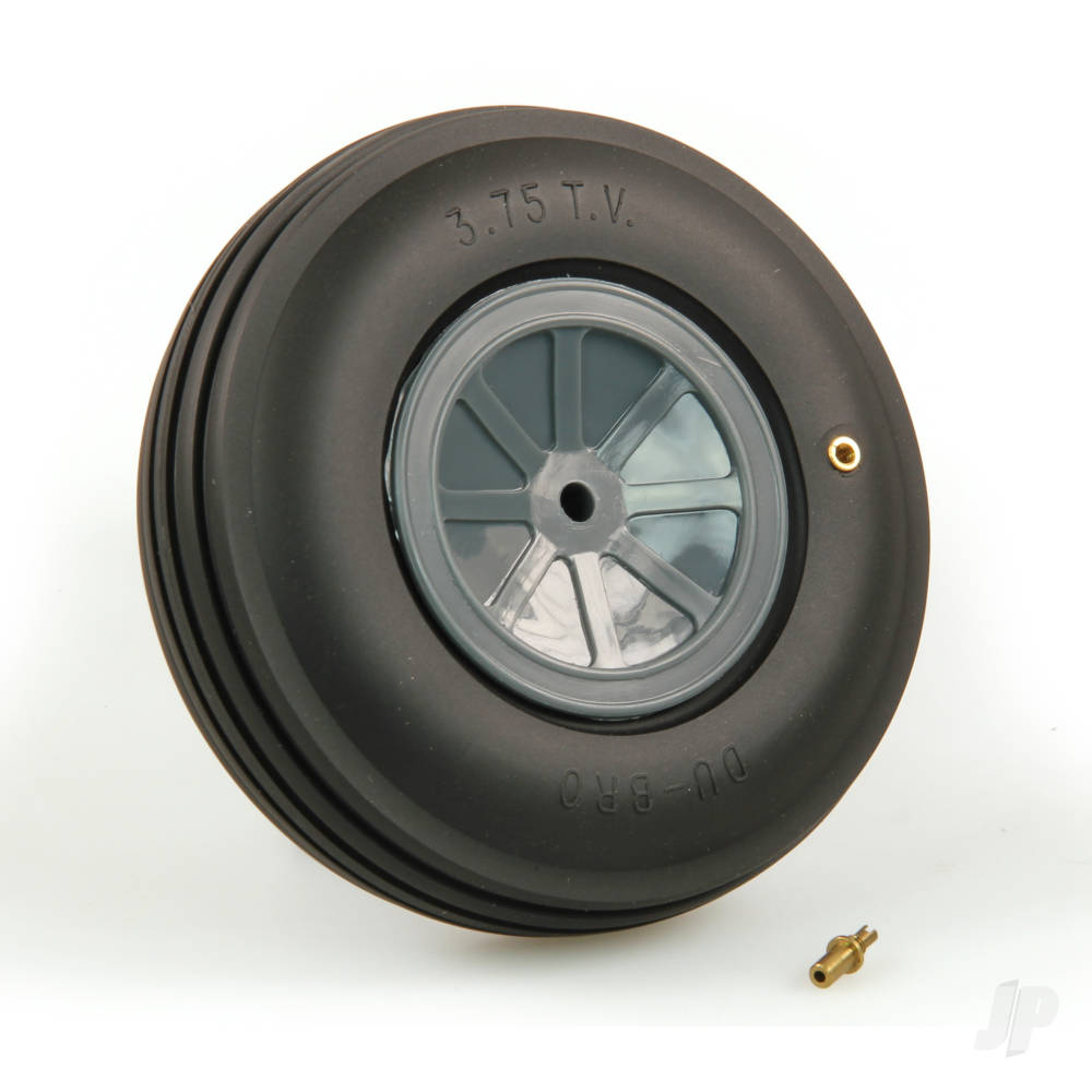 Dubro 4in diameter Lg Scale Treaded Wheel (1 each per card) DUB400TV