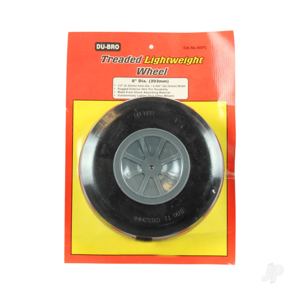 Dubro 6in diameter Treadeded Lightweight Wheel (1 per card) DUB600TL